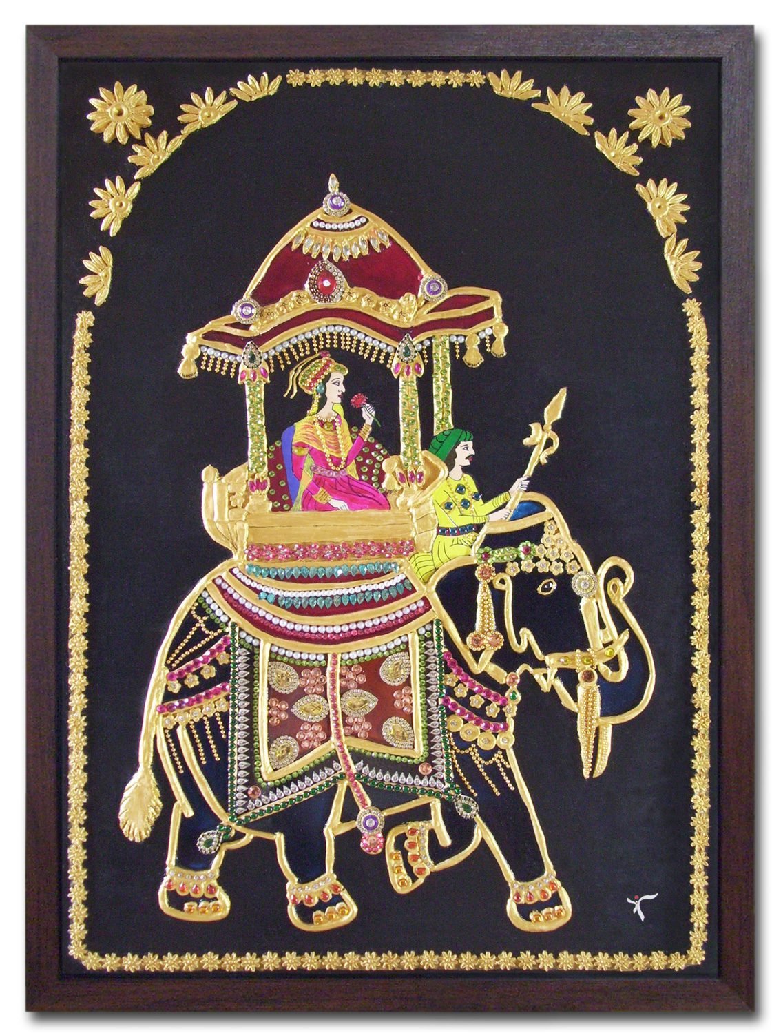Sultana Meenakari Painting,Combo of Sultan Sultana Meenakari Painting