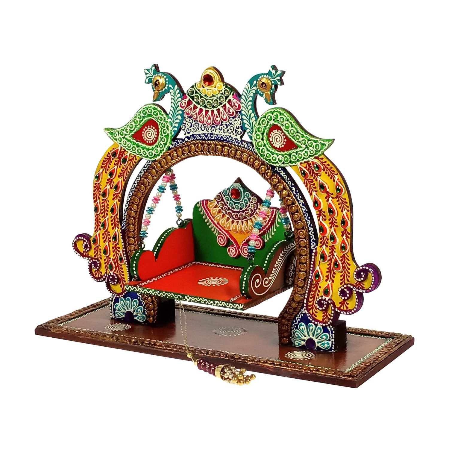 Wooden Jhula Swing for Janmashtami Festival