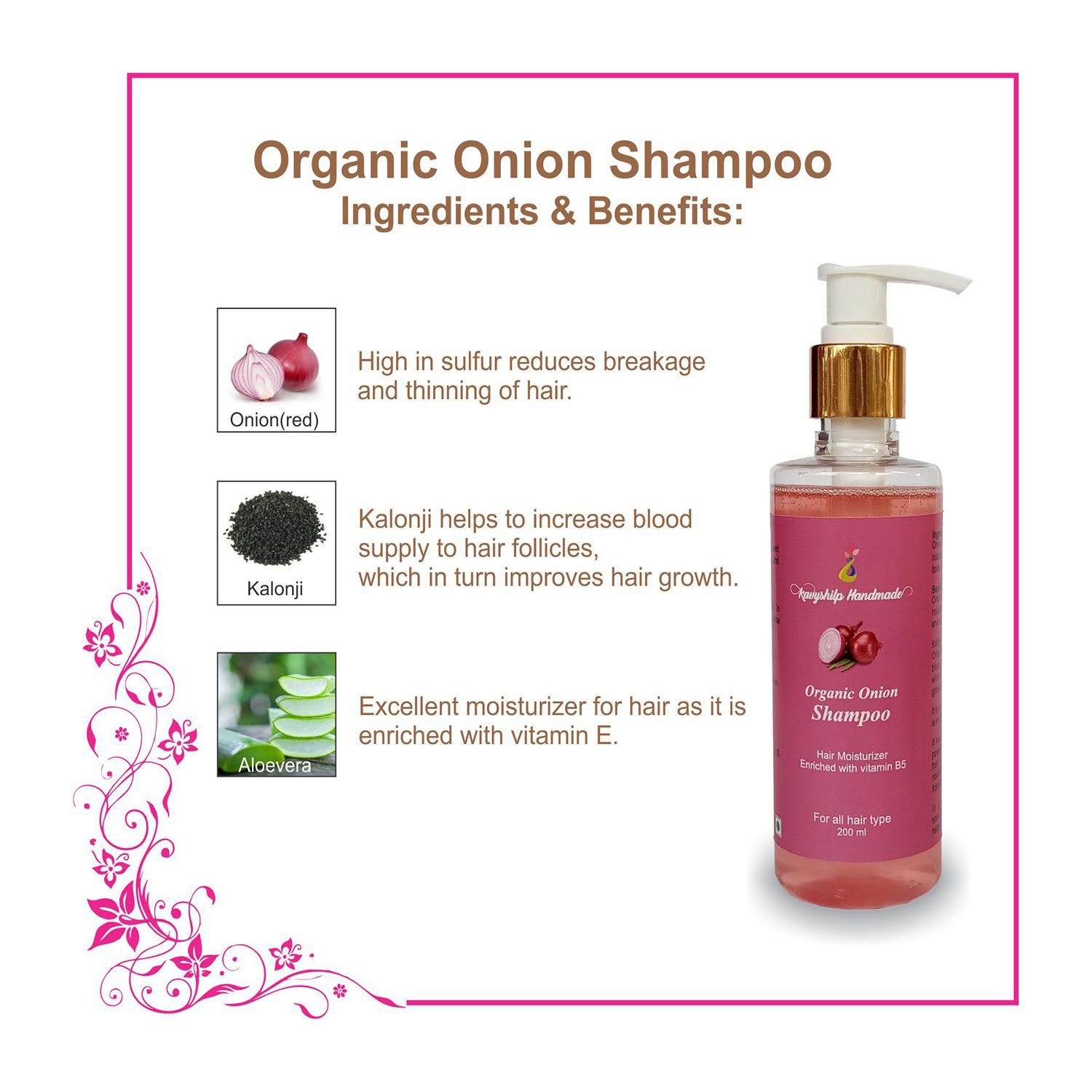 Onion Shampoo get 1 Free, for hair growth for Women, Men, Girls and Boys