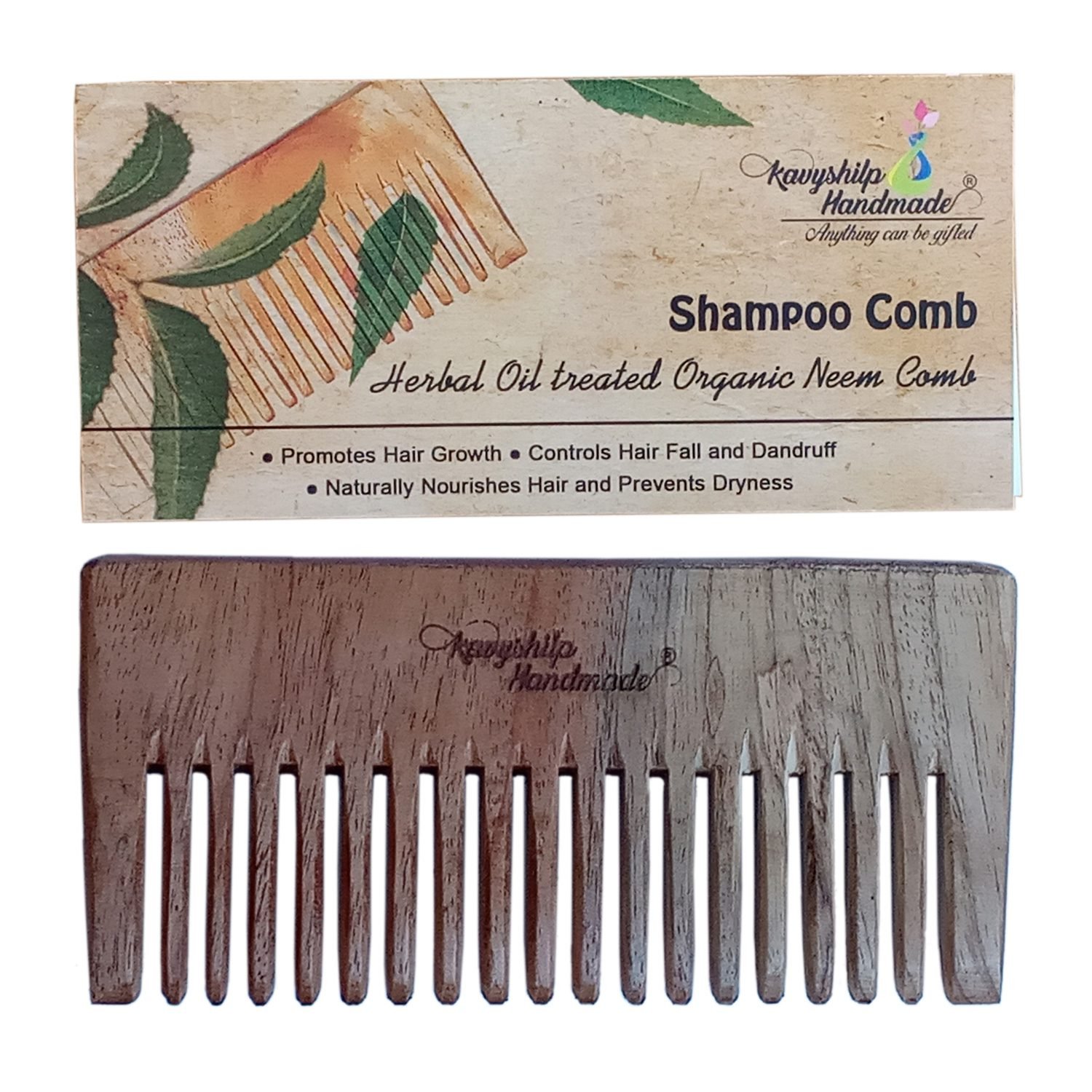 Oil Treated Neem Shampoo Comb