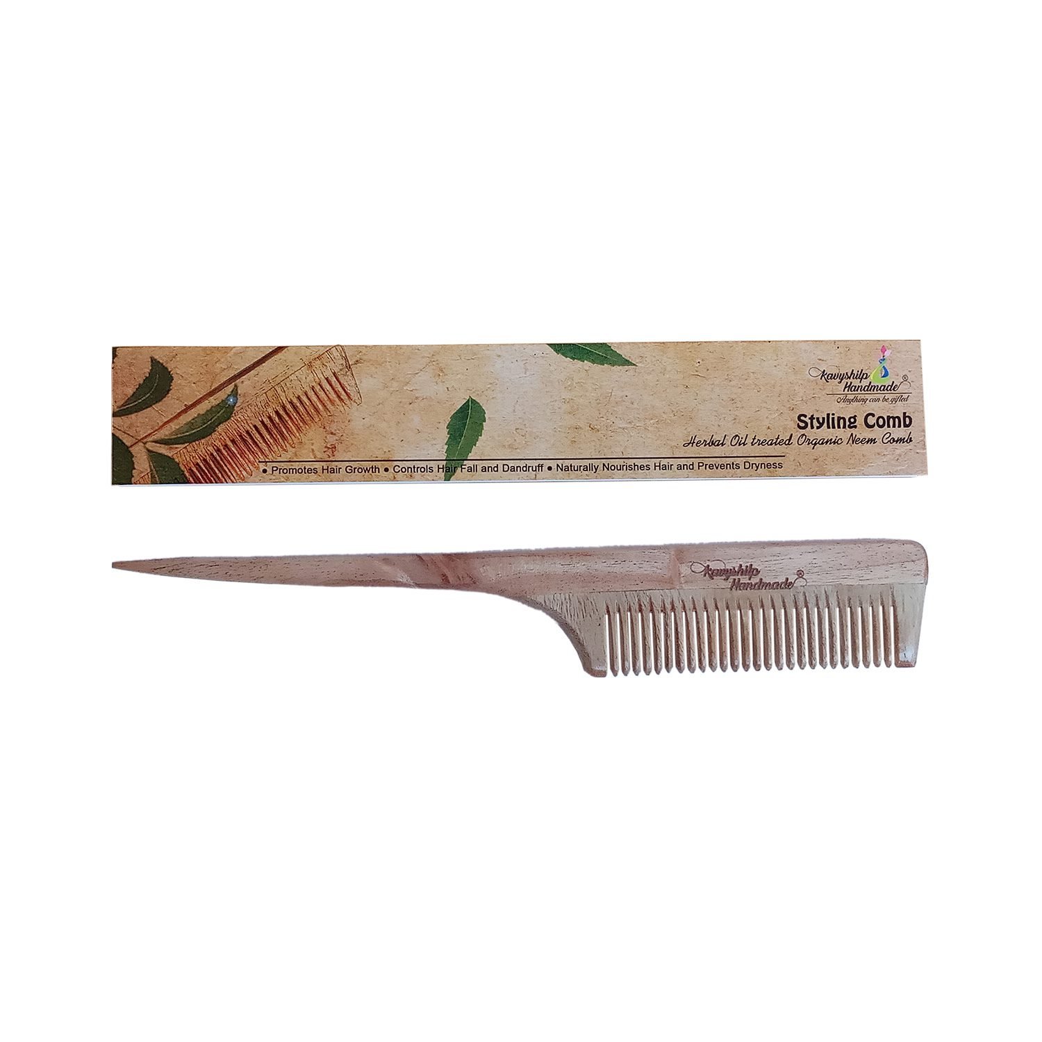 Styling Comb, Wooden Oil Treated Neem Comb
